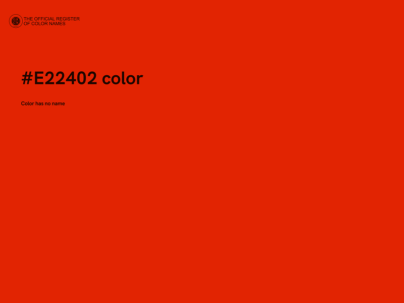 #E22402 color image