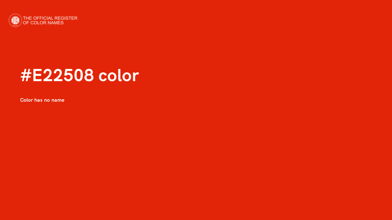 #E22508 color image
