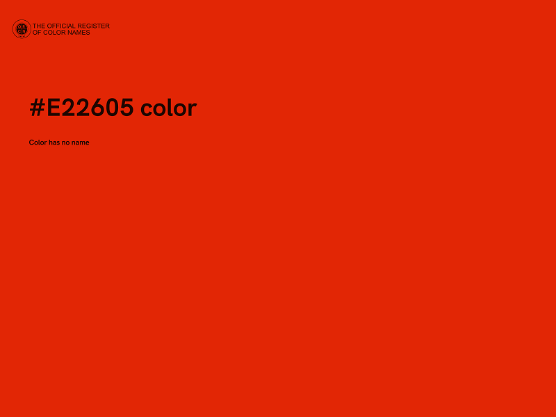 #E22605 color image