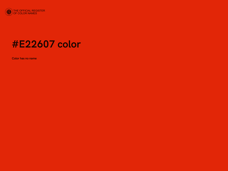 #E22607 color image