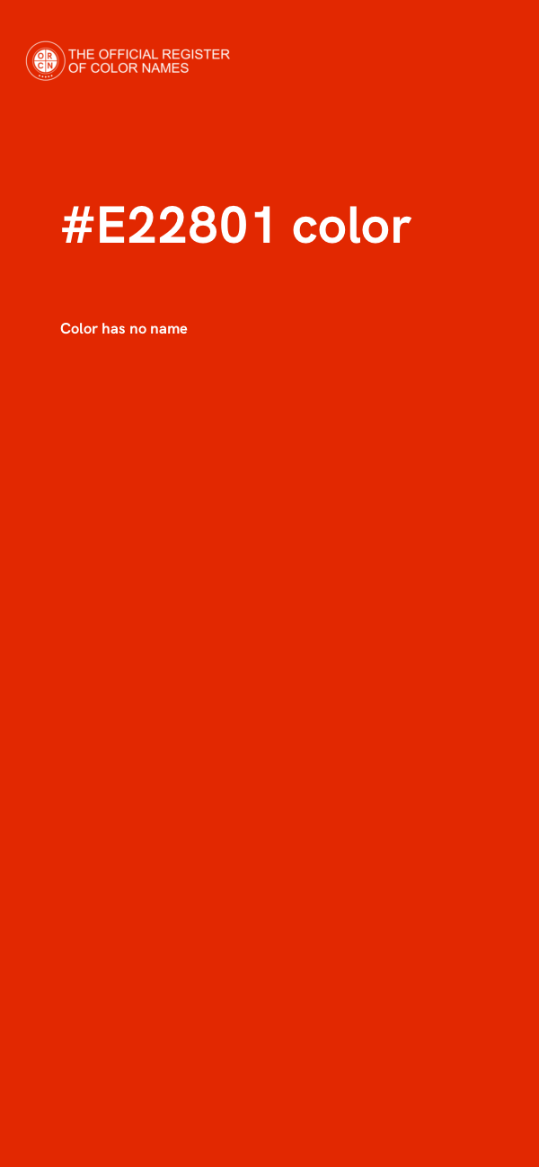 #E22801 color image
