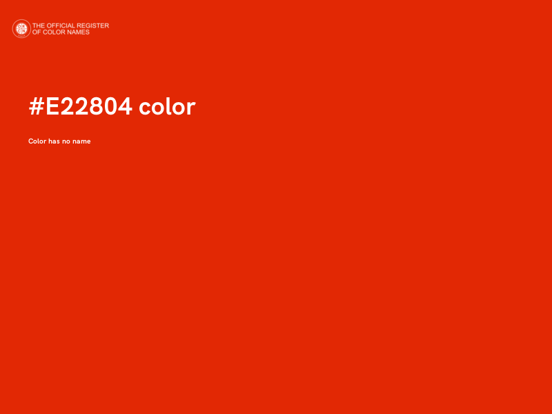 #E22804 color image