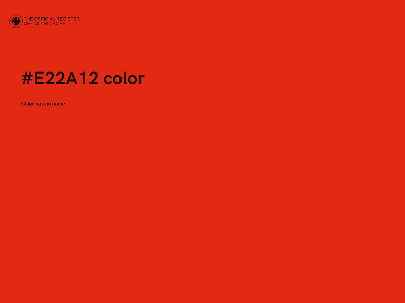 #E22A12 color image