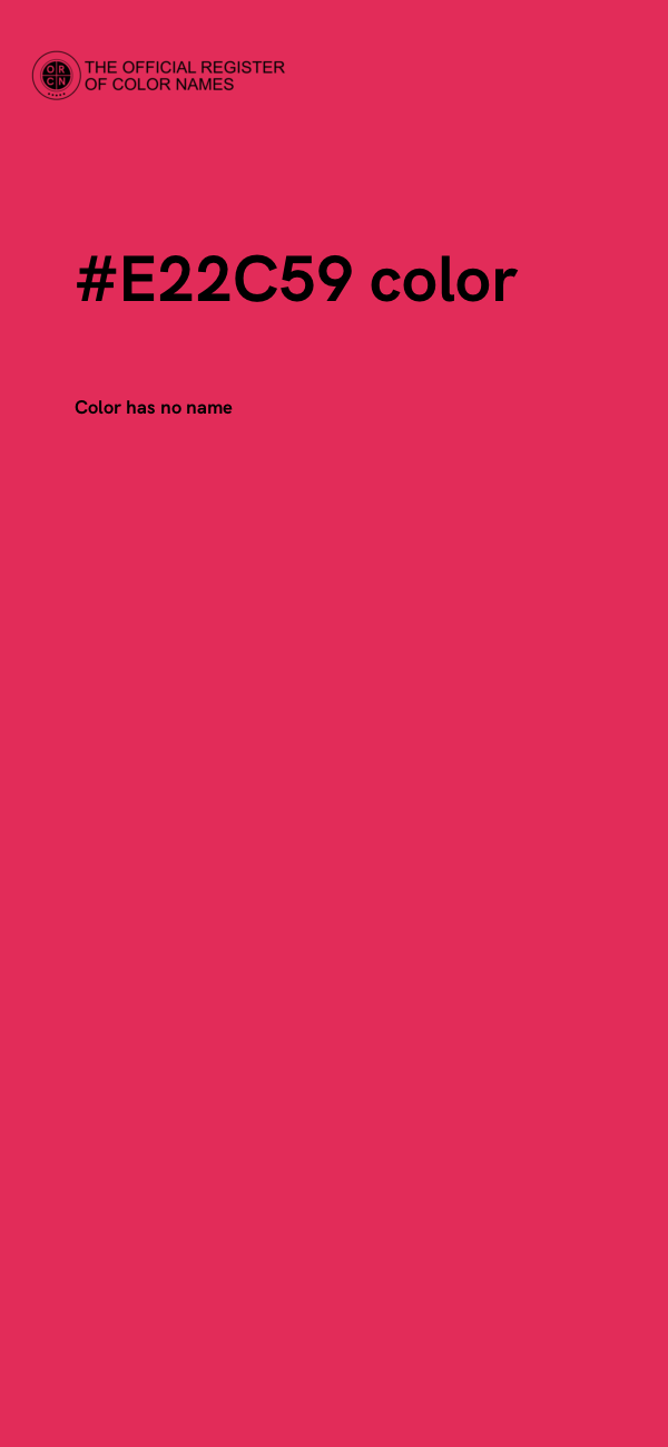 #E22C59 color image