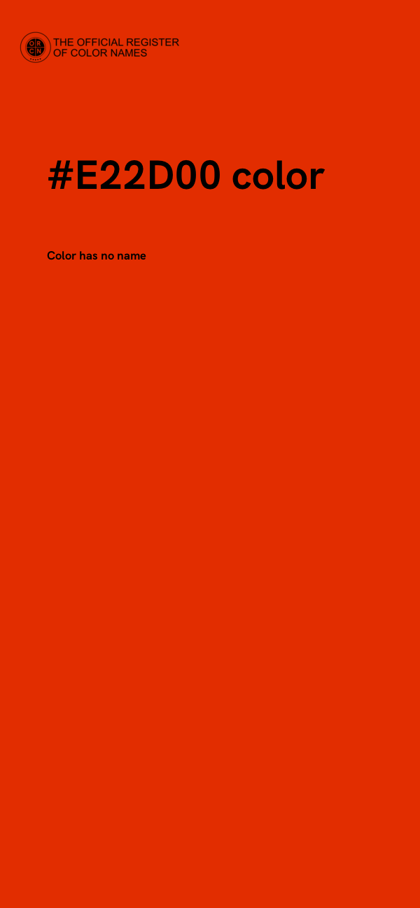 #E22D00 color image