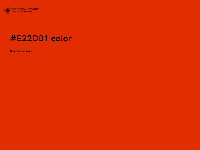 #E22D01 color image