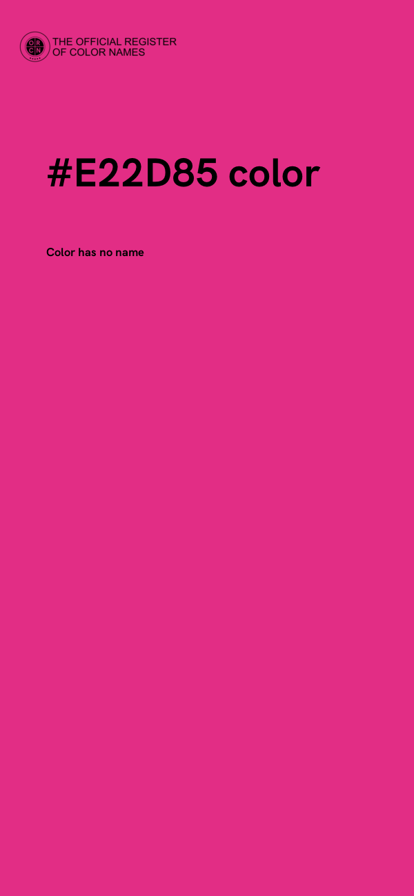 #E22D85 color image