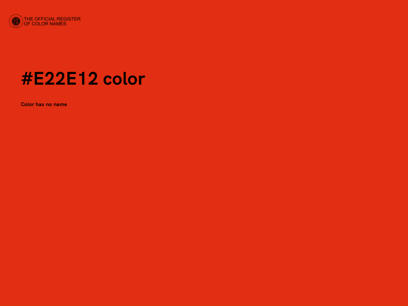 #E22E12 color image