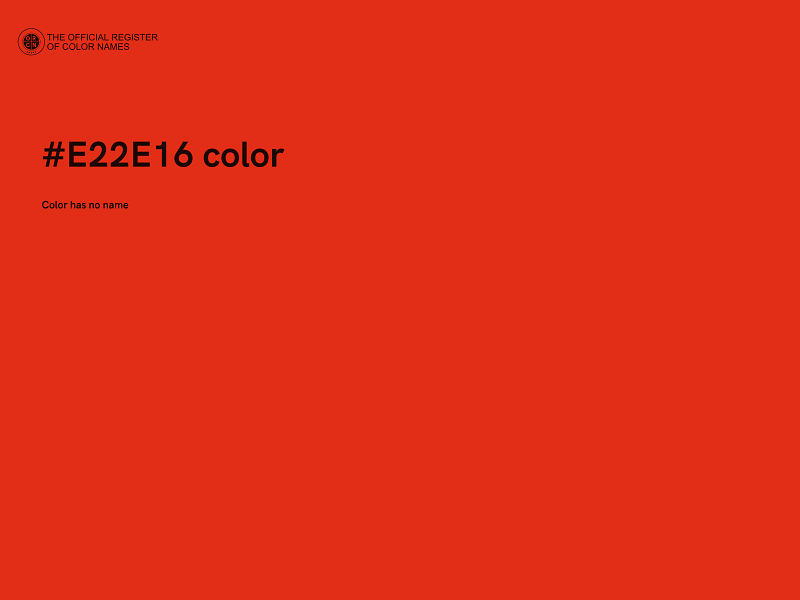 #E22E16 color image