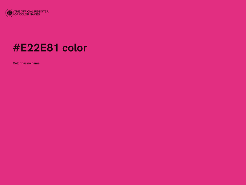 #E22E81 color image