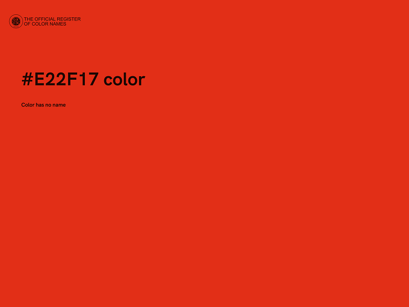 #E22F17 color image