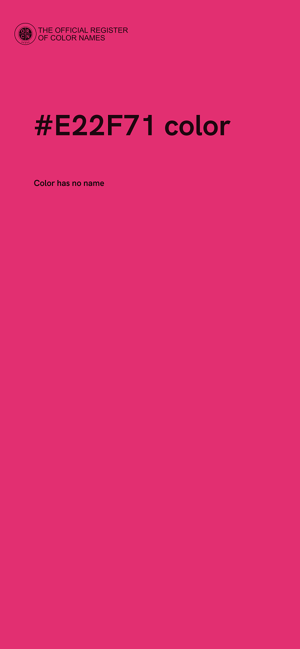 #E22F71 color image