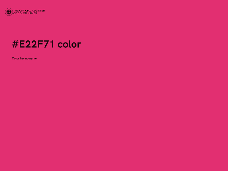 #E22F71 color image