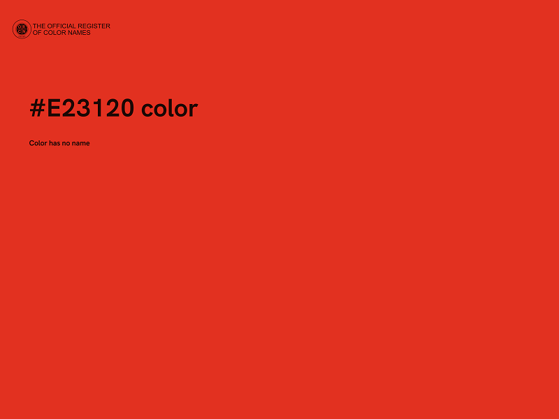 #E23120 color image