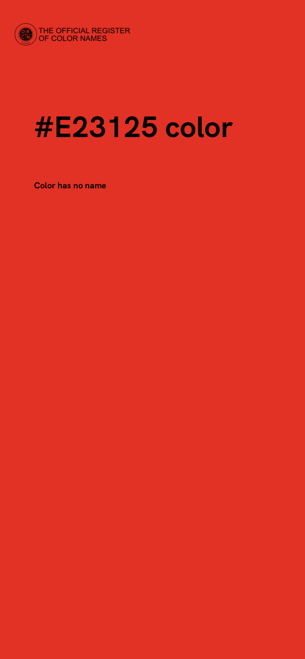 #E23125 color image