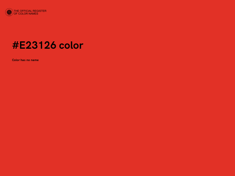 #E23126 color image