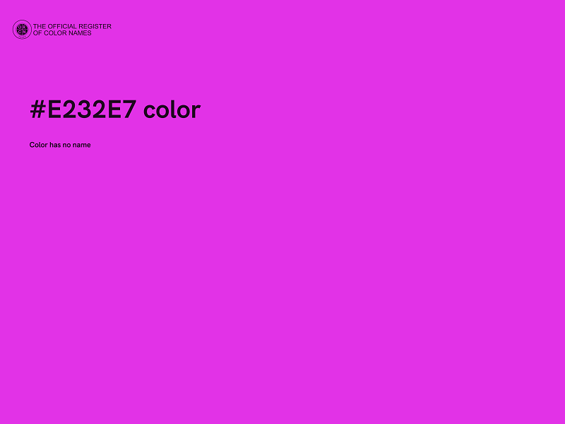 #E232E7 color image