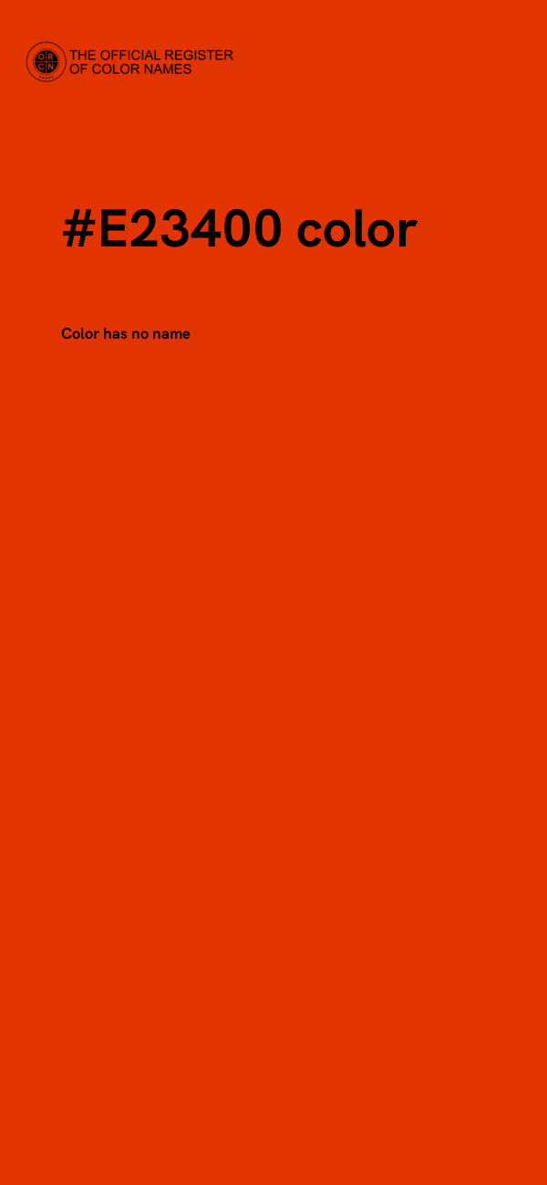 #E23400 color image