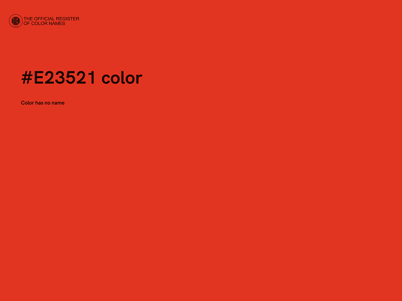 #E23521 color image