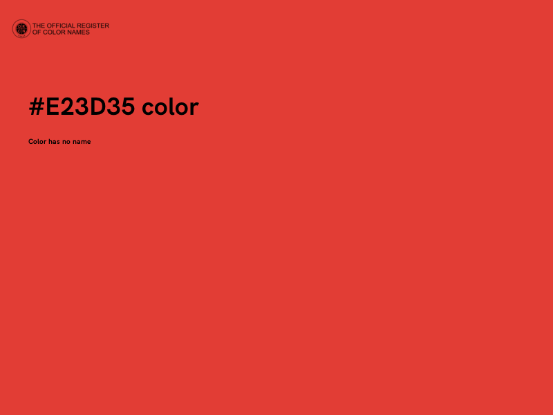 #E23D35 color image