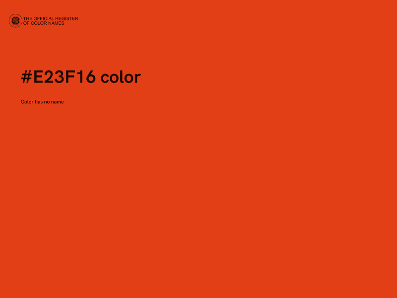 #E23F16 color image