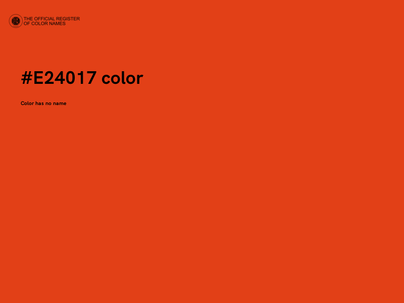 #E24017 color image