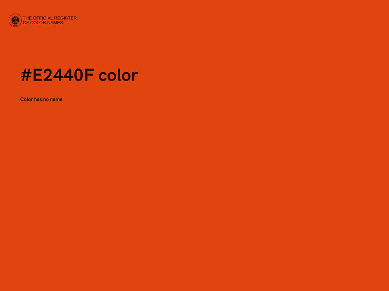 #E2440F color image