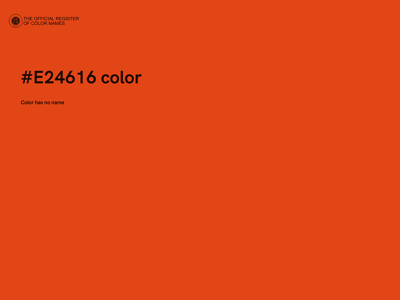 #E24616 color image