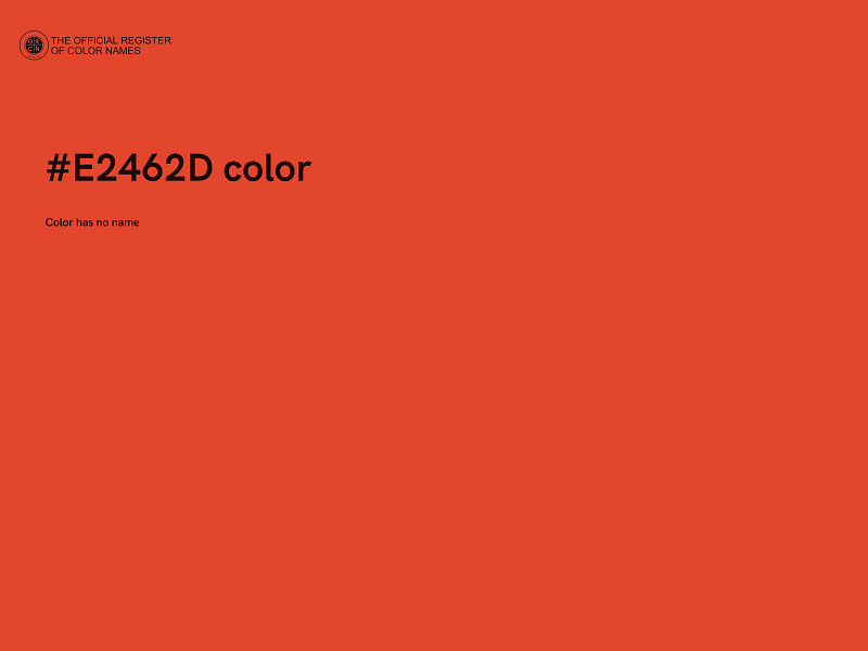 #E2462D color image