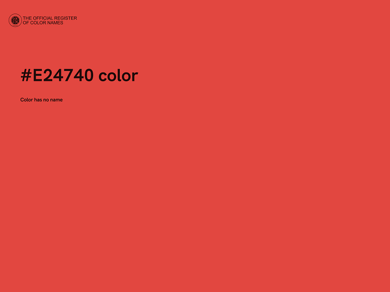 #E24740 color image