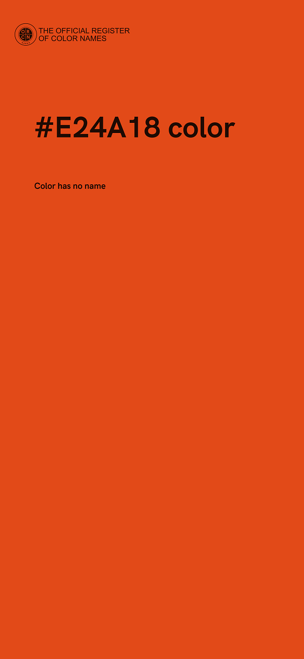 #E24A18 color image