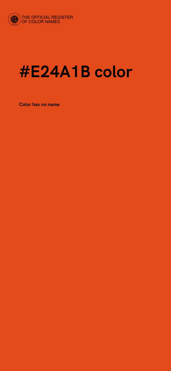 #E24A1B color image