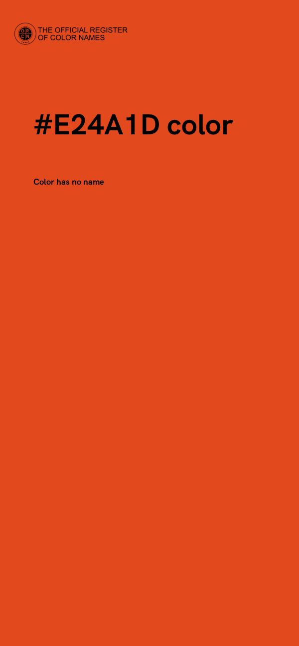 #E24A1D color image