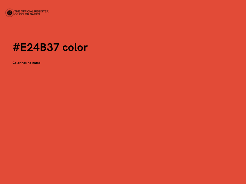 #E24B37 color image