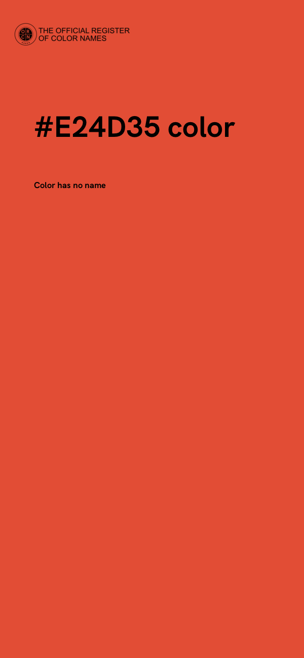 #E24D35 color image