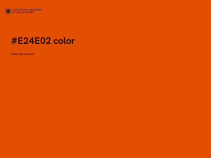 #E24E02 color image