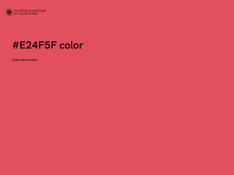 #E24F5F color image