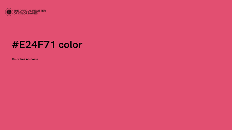 #E24F71 color image