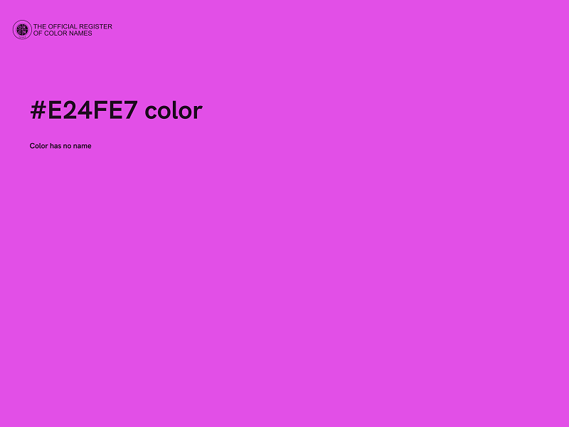 #E24FE7 color image