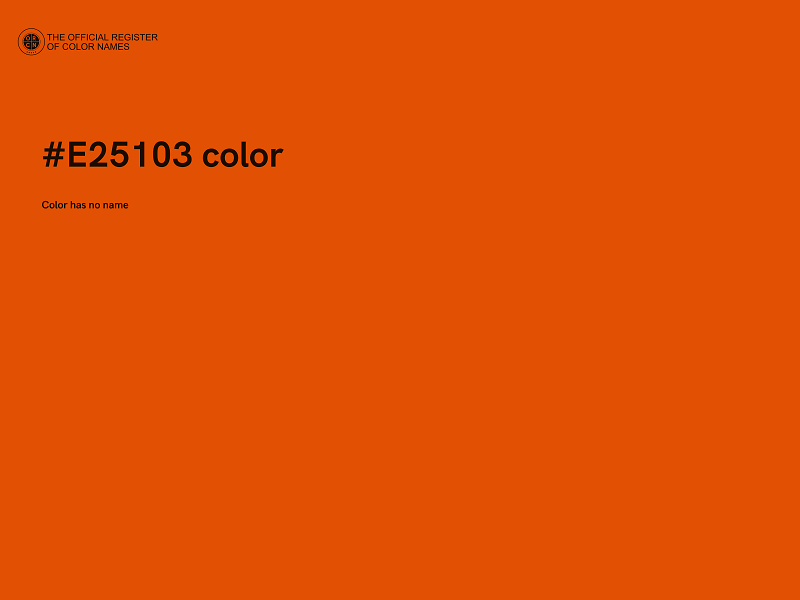 #E25103 color image