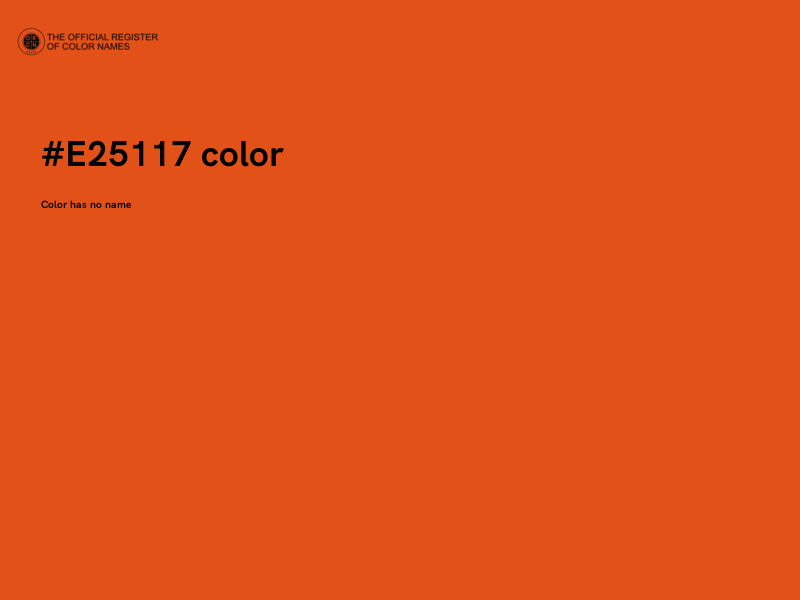 #E25117 color image