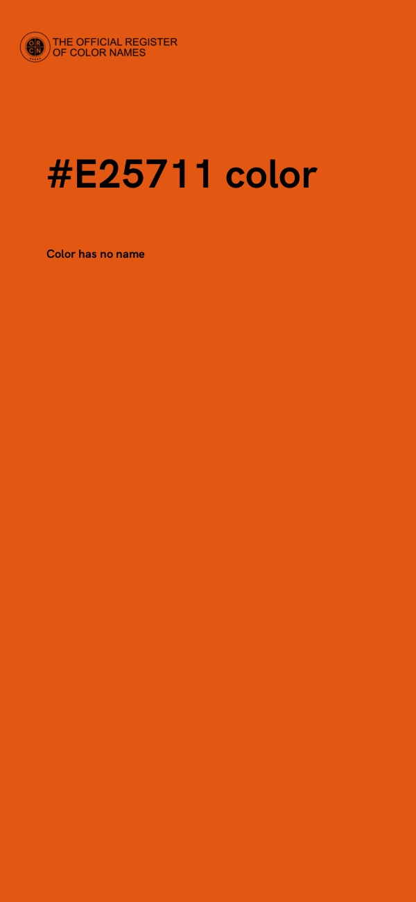 #E25711 color image