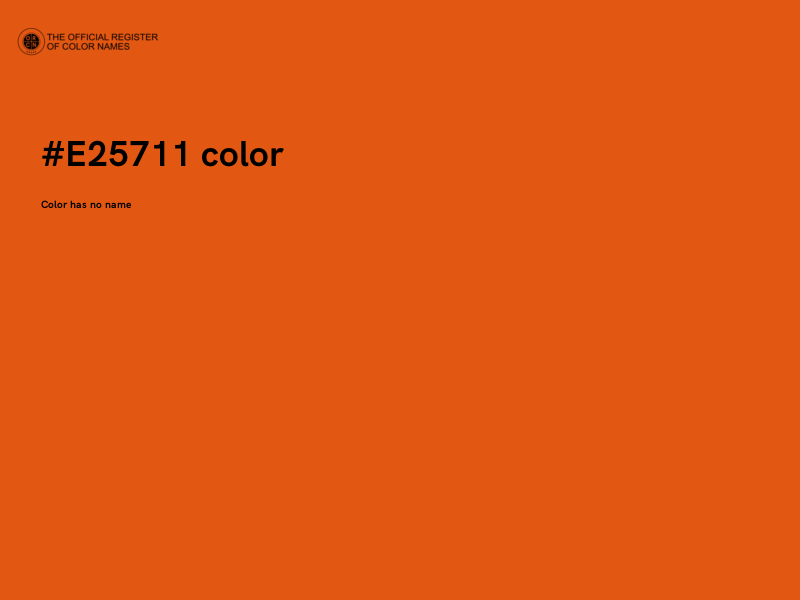 #E25711 color image