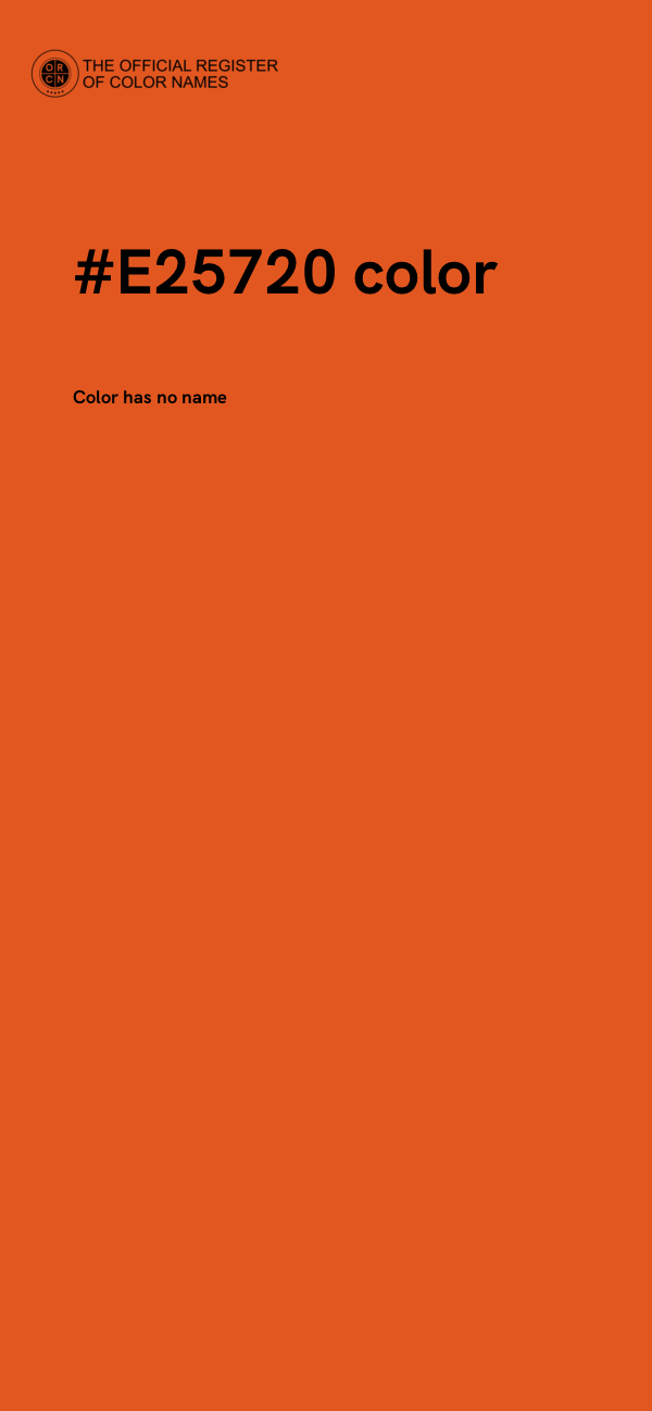 #E25720 color image