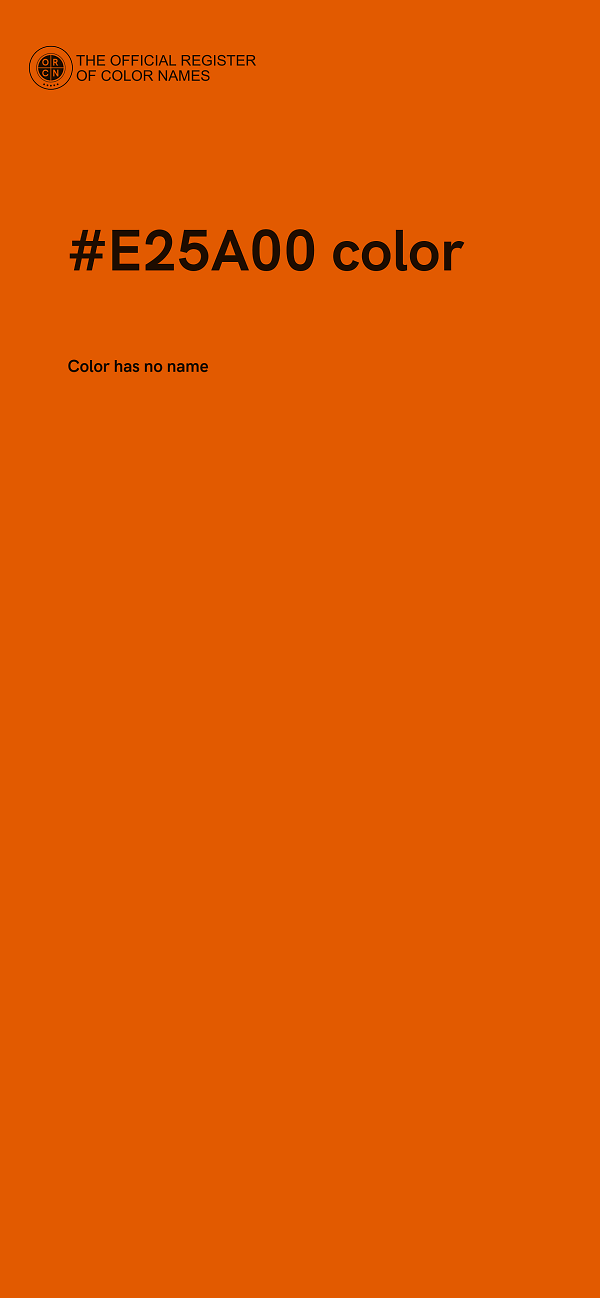 #E25A00 color image