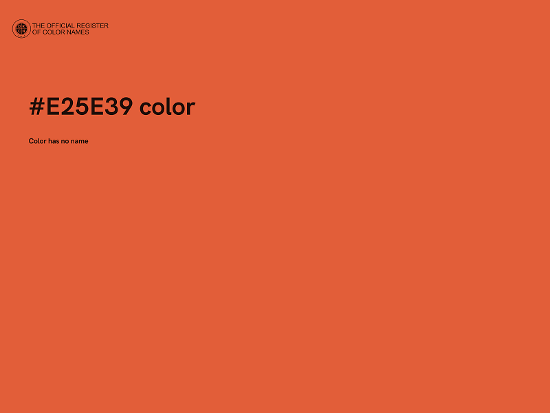 #E25E39 color image