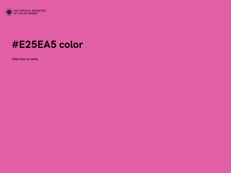 #E25EA5 color image