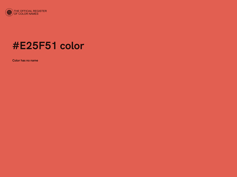 #E25F51 color image