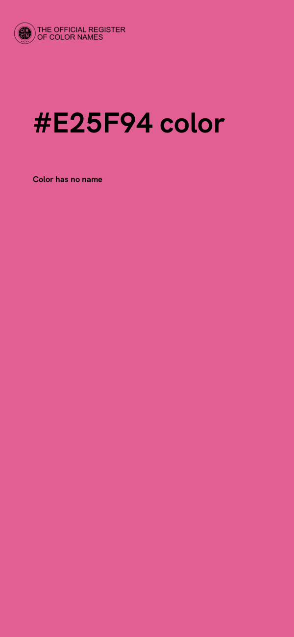 #E25F94 color image
