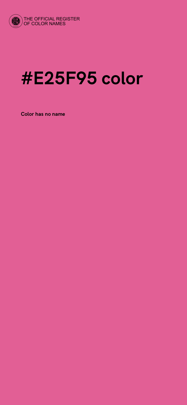 #E25F95 color image